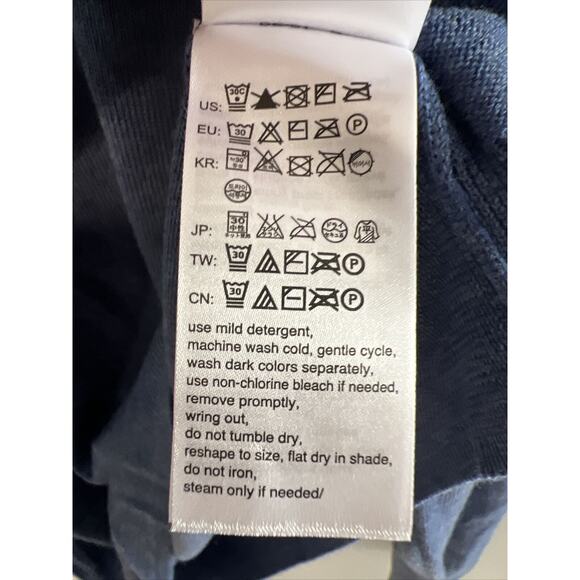 NWT Calvin Klein Extra Fine Merino Sweater Mens XL Blue V Neck MSRP $89.50 - Picture 4 of 7